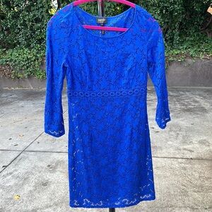 BOGO! Lace royal blue shift dress